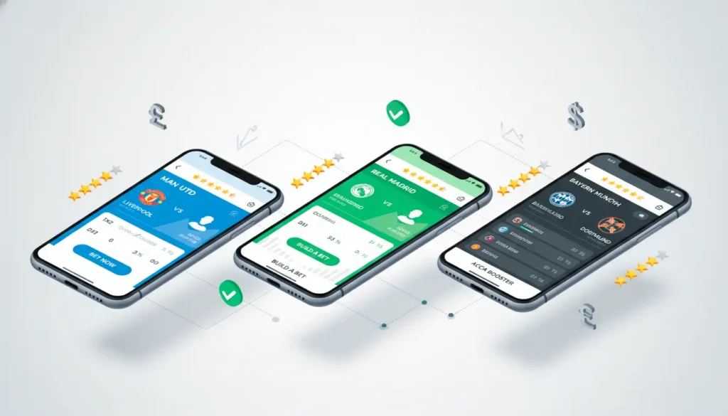 Mainstream bookmaker platforms comparison showing multiple betting interfaces with balanced features and competitive odds
